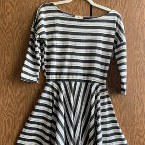 Puella size small grey and white striped dress.